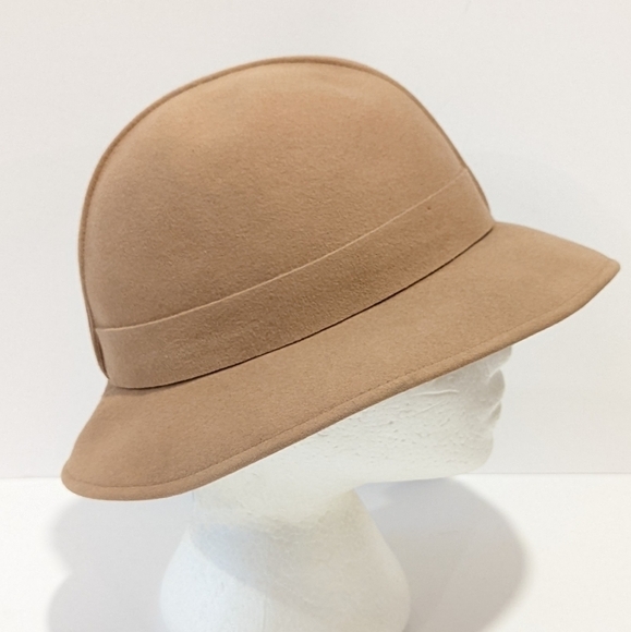 VINTAGE Kates Boutique tan felt hat - Picture 2 of 11